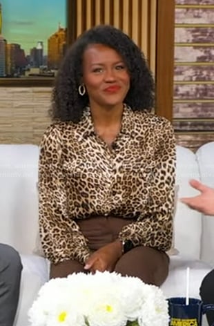 Janai’s leopard print blouse on Good Morning America