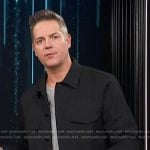 Jason’s black jacket on E! News