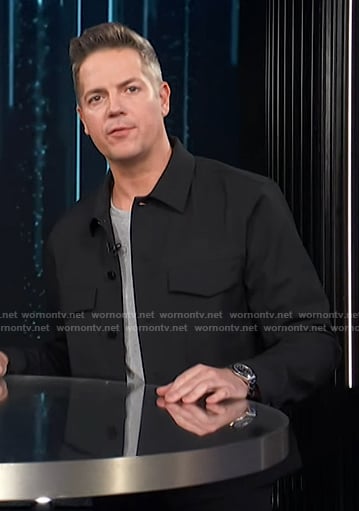 Jason's black jacket on E! News