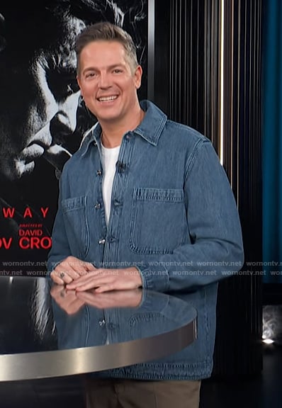 Jason's denim jacket on on E! News