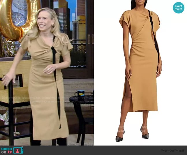 Jason Wu Draped Asymmetric Dress worn by Chelsea Handler on Live with Kelly and Mark