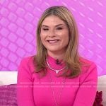 Jenna’s pink button sleeve top and skirt on Today