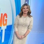 Jenna’s beige cable knit sweater dress on Today