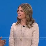 Jenna’s beige cable knit sweater dress on Today
