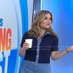 Jenna’s blue colorblock denim dress on Today