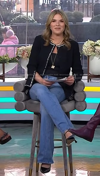 Jenna’s blue flare jeans on Today