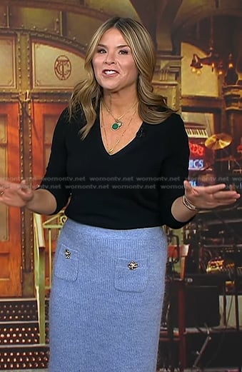 Jenna's blue knit pencil skirt on Today