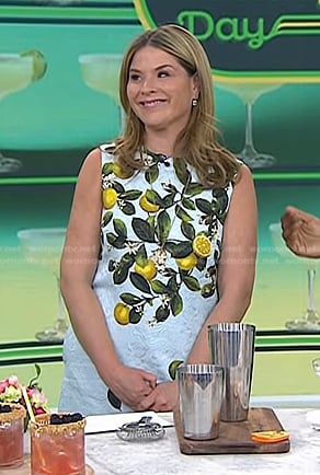 Jenna's blue lemon print mini dress on Today