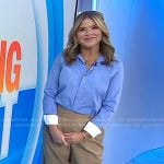 Jenna’s blue shirt and beige pants on Today