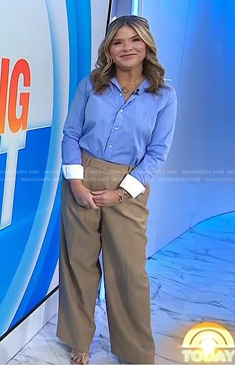 Jenna's blue shirt and beige pants on Today