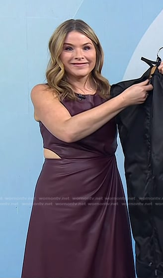 Jenna's brown cutout leather dress on Today