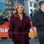 Jenna’s burgundy wrap coat on Today