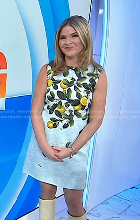 Jenna’s blue lemon print mini dress on Today