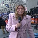 Jenna’s pink mohair wrap coat on Today