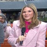 Jenna’s pink mohair wrap coat on Today