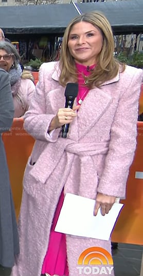 Jenna’s pink mohair wrap coat on Today