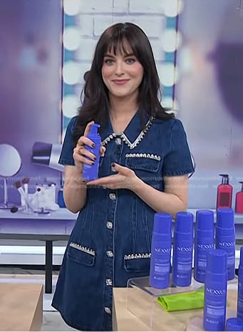 Jenna Rosenstein's embellished denim dress on Today