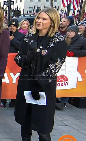 Jenna's black patch coat on Today