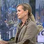 Dr. Jennifer Ashton’s leopard shirt and brown herringbone blazer on Today