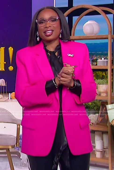 Jennifer's pink blazer on The Jennifer Hudson Show