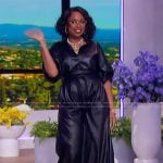 Jennifer’s black leather jumpsuit on The Jennifer Hudson Show