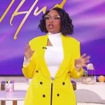 Jennifer’s yellow double breasted blazer on The Jennifer Hudson Show