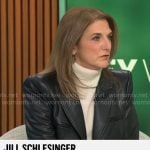 Jill Schlesinger’s leather blazer on CBS Mornings