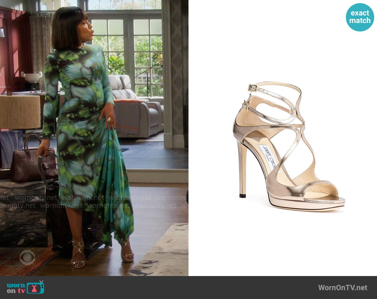 Jimmy Choo Lance Sandals worn by Catherine (Wendy Raquel Robinson) on Poppas House