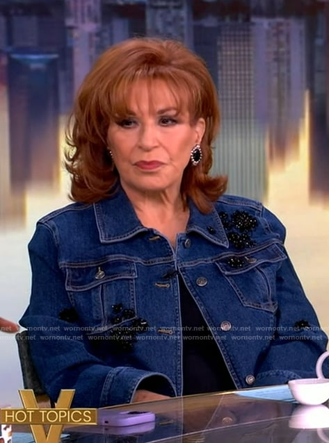 Joy's denim embellished jacket on The View