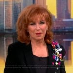 Joy’s black floral sequin blazer on The View