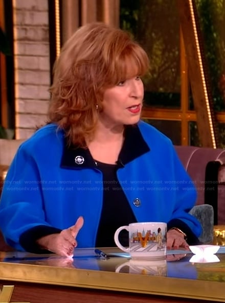Joy's blue two-tone jacket on The View