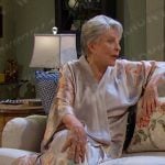 Julie’s grey floral silk robe on Days of our Lives