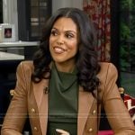 Karla Mosley’s brown leather blazer on Access Hollywood