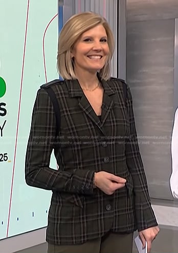 Kate's green plaid blazer on NBC News Daily