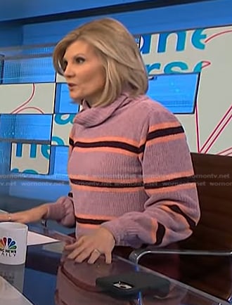 Kate's pink striped turtleneck sweater on NBC News Daily