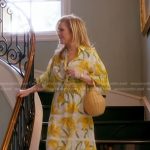 Kathy’s floral blouse and maxi skirt on The Real Housewives of Beverly Hills