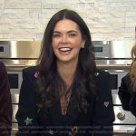 Katie Lee’s black embellished blazer on Today