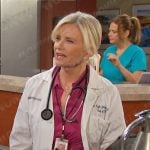 Kayla’s pink twist front dress on Days of our Lives