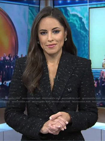 Kaylee’s black tweed blazer on Today