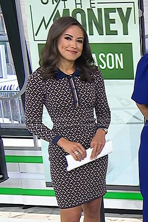 Kaylee's brown geometric polo dress on Today