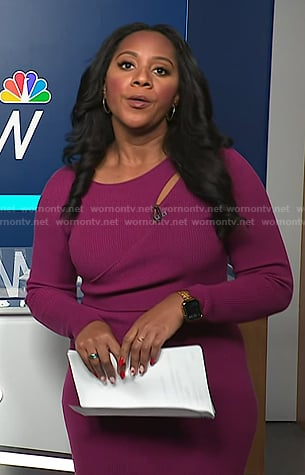 Kay's pink ribbed cutout dress on NBC News Daily