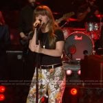 Kelly’s floral print jeans on The Kelly Clarkson Show