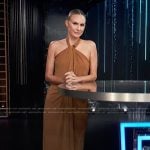 Keltie’s brown halter neck dress on E! News