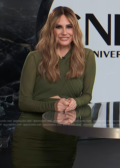 Keltie’s green sheer cutout dress on E! News