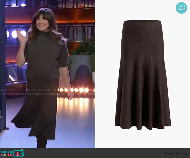 Khaite Mayu Skirt worn by Ashley Tisdale on The Kelly Clarkson Show