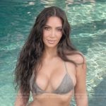 Kim’s grey bikini top on The Kardashians