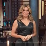 Kit’s black v-neck leather dress on Access Hollywood