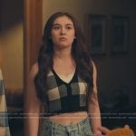 Kitt’s black check vest on XO Kitty