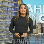Ginger's black knit pencil skirt on Good Morning America