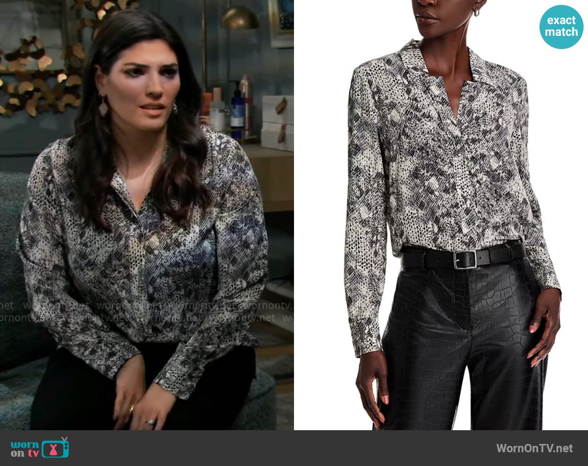 Kobi Halperin Amory Blouse worn by Brook Lynn Quartermaine (Amanda Setton) on General Hospital